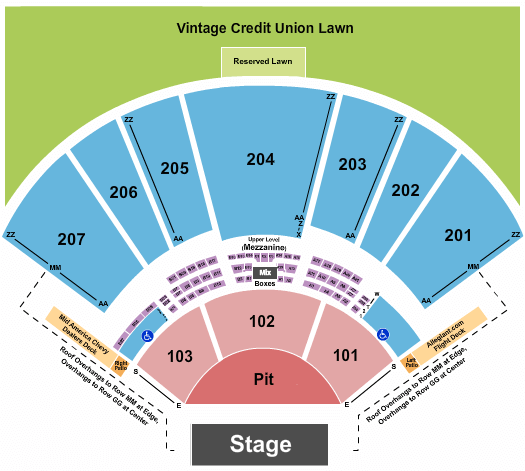 Hollywood Casino Amphitheatre Dierks Bentley Seating Chart